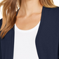 चार्टर क्लब वीमेन ओपन-फ्रंट कर्व्ड-हेम कम्प्लीटर स्वेटर, नीला, साइज़ स्मॉल