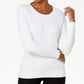 Karen Scott Women's Cotton Cable Knit Sweater White Size Petite X-Large