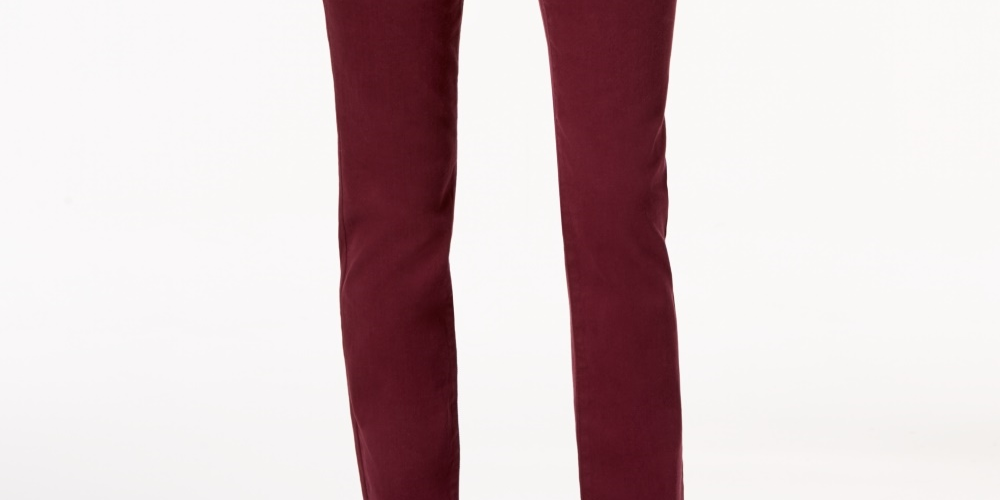 Style & Co Women's Tummy Control Slim Leg Jeans Wine Size 24X4.5