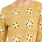 Charter Club Women's Tile Print Top Yellow Size Large