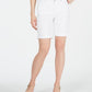 Charter Club Women's Tummy Control Cuffed Shorts  White Size 8 Petite