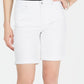 Charter Club Women's Tummy Control Cuffed Shorts  White Size 8 Petite