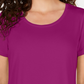 JM Collection Women's Scoop Neck Top Pink Size X-Small