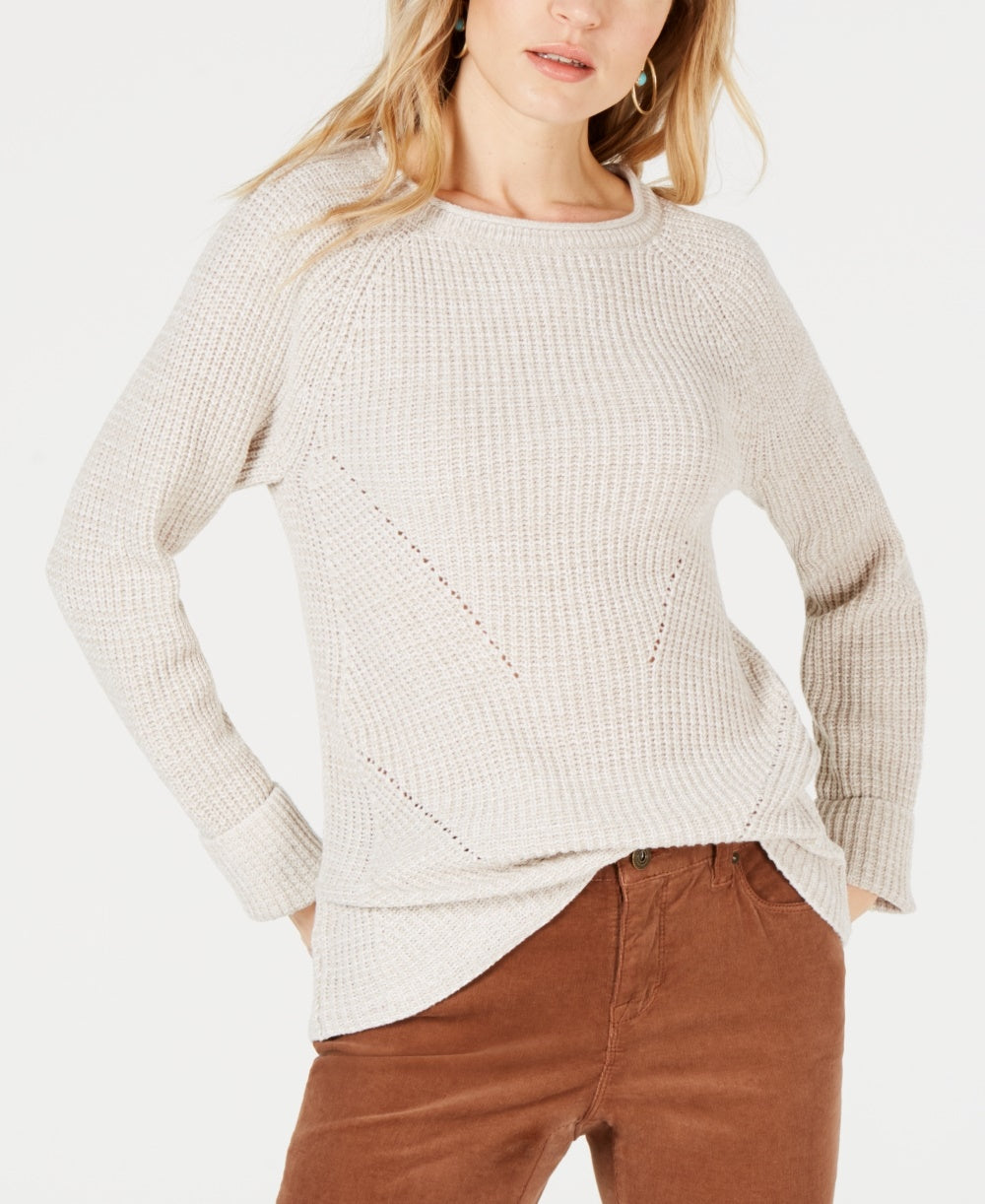 Style & Co Women's Marled Knit Sweater Beige Size -PP