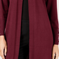 JM Collection Women's Open Front Duster Cardigan Red Size Petite X-Large