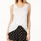 Maison Jules Women's Scoop-Neck Tank  Beigekhaki Size X-Large