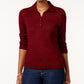 Karen Scott Women's Marled Button Sweater Medium Red Size Large