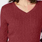 Karen Scott Women's Purple Heather Long Sleeve V Neck T-Shirt Top Pink Size X-Small