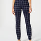 Charter Club Women's Petite Windowpane Plaid Pants Blue Size 6 P