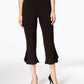 Alfani Women's Ruffle-Hem Pants Black Size 4 Petite