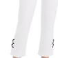 JM Collection Women's Lace Up Tummy Control Ankle Pants White Size Large