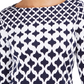 Charter Club Women's Cotton Printed Top Blue Size Petite Small