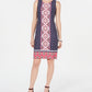 Charter Club Women's Printed Shift Dress Pink Size Petite Medium