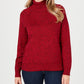 Karen Scott Women's Petite Cotton Turtleneck Sweater Bright Red Size Petite