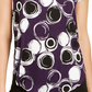 Alfani Women's Printed Round-Hem T-Shirt Purple Size Petite Medium