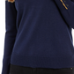 Charter Club Women's Merino Wool Button-Cuff Crewneck Sweater Blue Size Medium