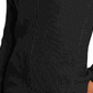 Charter Club Women's Textured Solid Long Sleeve V Neck T-Shirt Sweater Black Size Medium
