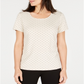 Karen Scott Women's Scoop Neck T-Shirt Brown Size X-Large