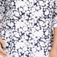 Charter Club Women's Printed Roll Sleeve Top Blue Size X-Large