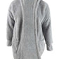Hippie Rose Junior's Cozy Cardigan Gray Size X-Large