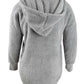 Hippie Rose Junior's Cozy Cardigan Gray Size X-Large
