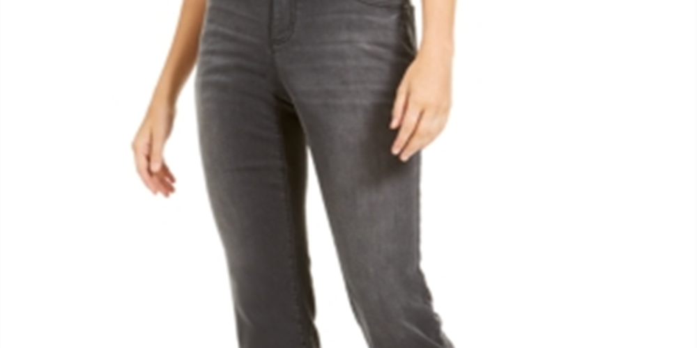 INC International Concepts Women's Curvy Fit Finity Bootcut Jeans Black Size 4