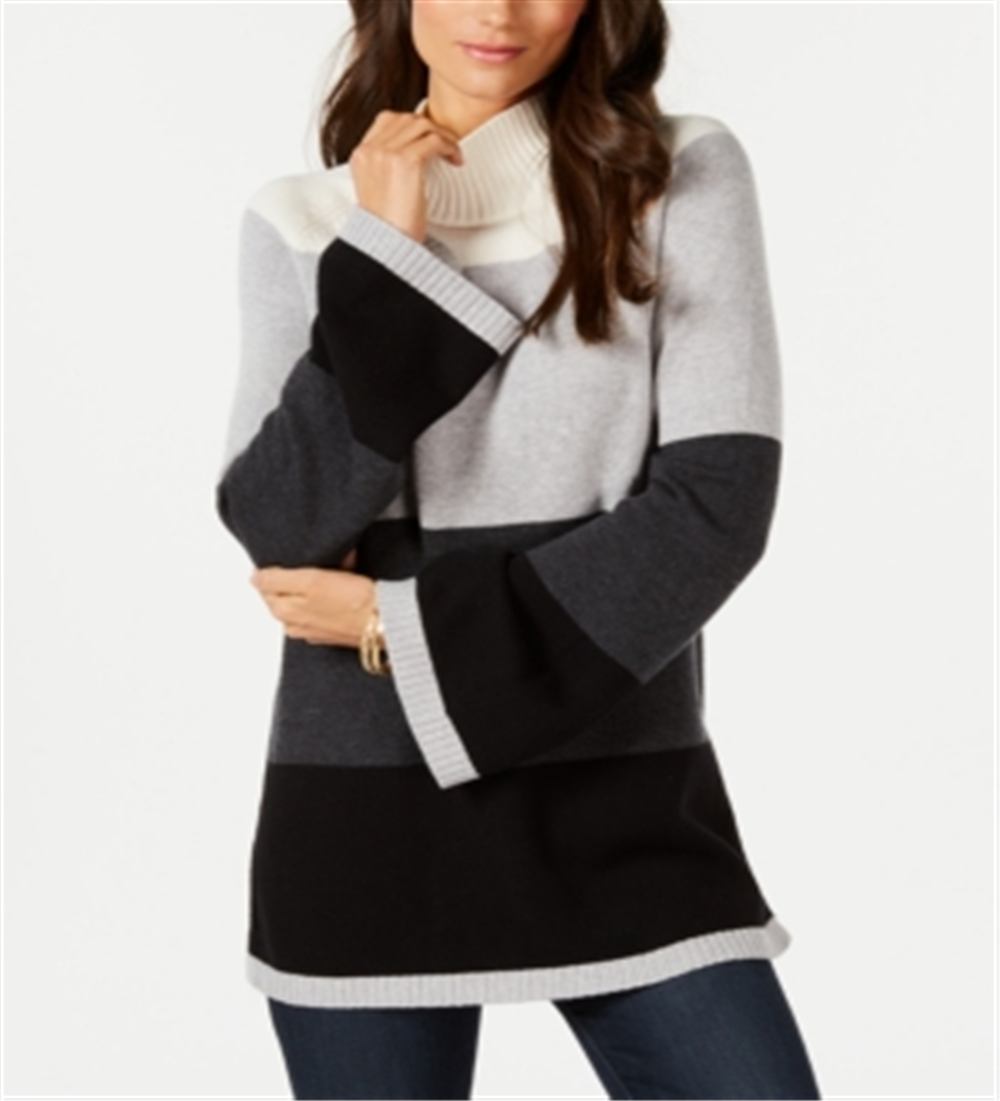 Charter Club Women's Flare Sleeve Sweater Black Size Medium