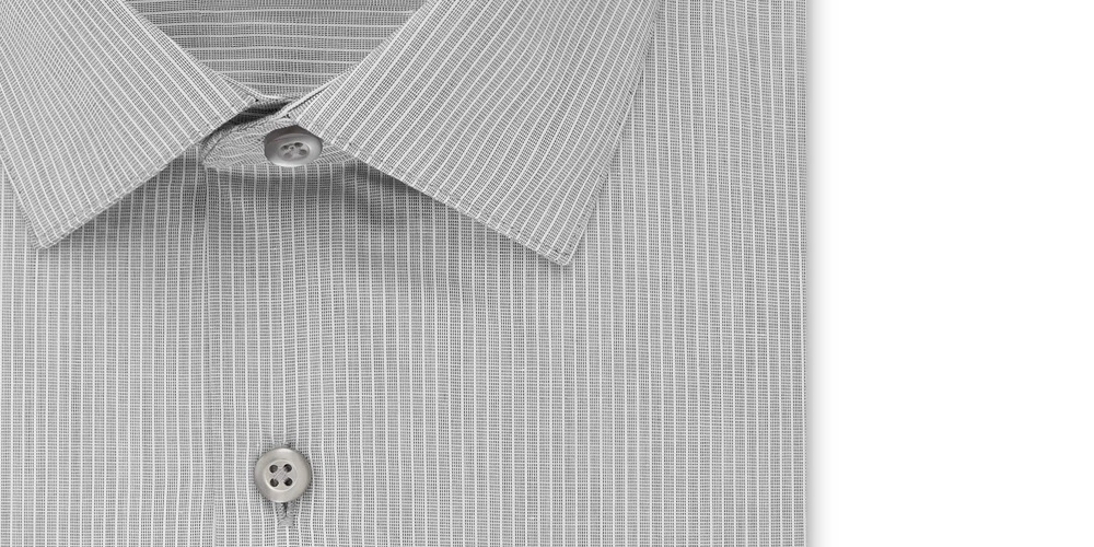 Kenneth Cole Men's Striped Collared Classic Fit Non Iron Dress Shirt Gray Size 18.5X34X35