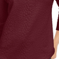 Charter Club Women's Jacquard Bow Cuff Top Wine Size PL