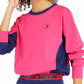 Tommy Hilfiger Women's Sport Colorblocked Cropped Top Pink Size XX-Large