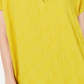 Alfani Women's V Neck Textured Top Yellow Size PL
