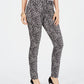 INC International Concepts Women's Incessential Leopard Skinny Jeans Gray Size 0