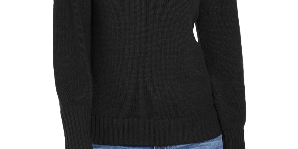 Style & Co Women's Puffy Sleeve Sweater Black Size X-Large