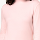 Karen Scott Women's Petite Long-Sleeve Mock-Neck Cotton Top Pink Size PM