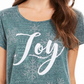 Style & Co Women's Joy Graphic Print T Shirt Green Size Petite X-Large