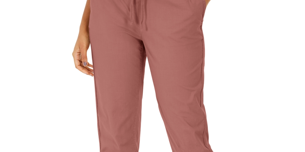 Style & Co Women's Pull On Cuffed Utility Pants Orange Size 6