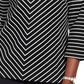Karen Scott Women's Striped V Neck Top Black Size X-Small
