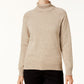 करेन स्कॉट महिलाओं का बेज रिब्ड लंबी बाजू वाला टर्टल नेक स्वेटर भूरा रंग, साइज़ एक्स्ट्रा-स्मॉल