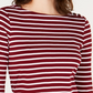 Charter Club Women's Pima Cotton Button Shoulder Print Top Red Size PL