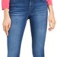 INC International Concepts Women's Curvy Skinny Ankle Jeans With Tummy Control Blue Size 4