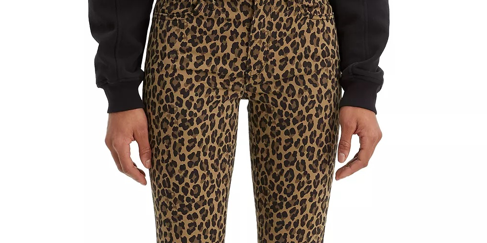 Levi's Women's Animal Printed Super Skinny Jeans Brown Size 27