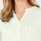 Charter Club Women's Double Ruffle Textured Pintuck Top White Size Large