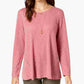 Style & Co Women's Waffle-Knit Top Red Size Large