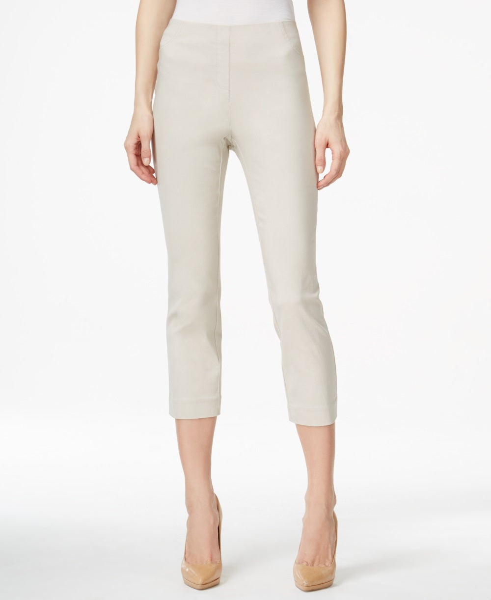 Style & Company Women's Skinny Pants Beige Size Large