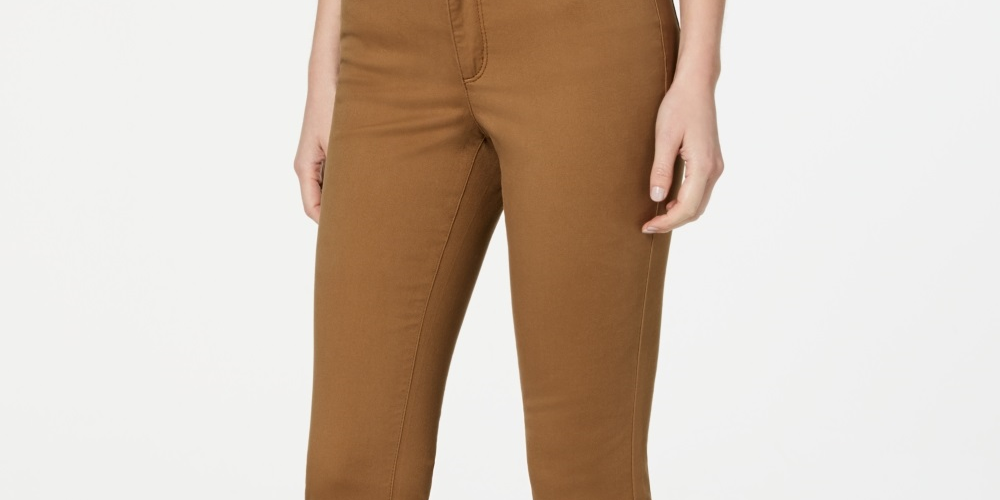Charter Club Women's Lexington Straight Leg Jeans Brown Size 8 Petite