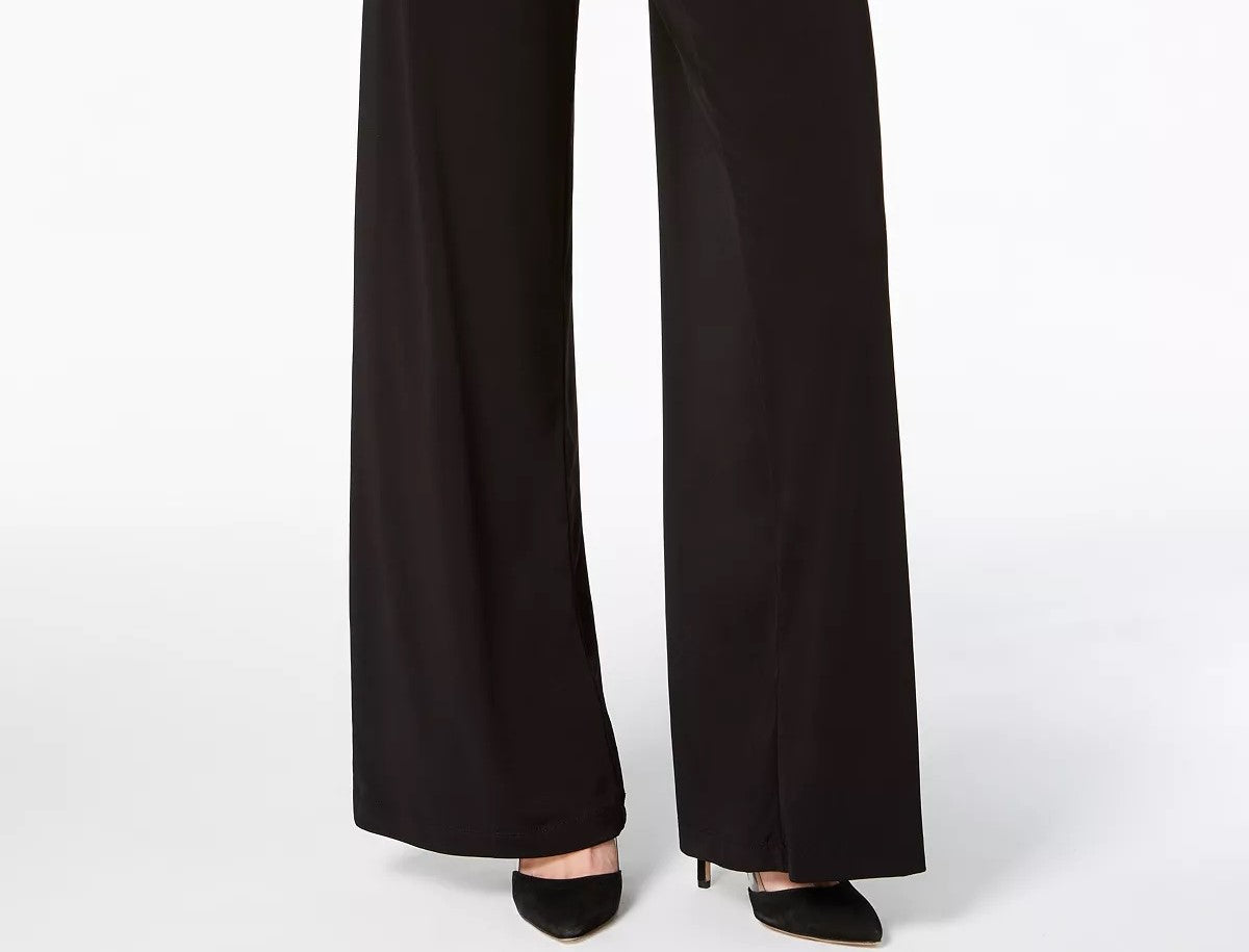 NY Collection Women's Wide Leg Palazzo Black Size PXS