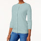 Karen Scott Women's Bead Button Cardigan Blue Size Small