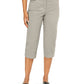 Karen Scott Women's Button Trim Cropped Pants Gray Size 10