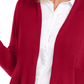 JM Collection Women's Ribbed Handkerchief-Hem Cardigan Red Size XX-Large