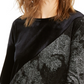 Alfani Women's Blouse Deep Velvet Foil Print High Low Black Size X-Large